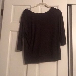 Plum Loft sweater with snap up back